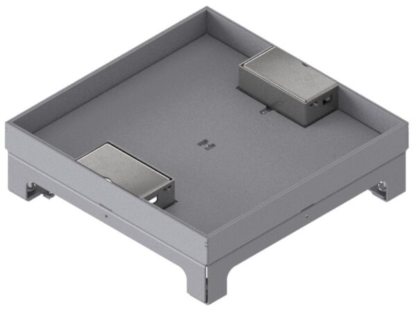 Produktbild UBD 264 253  -  Unterflur-Bodendose UBD 260 inkl. Deckel mit Kante, geschlossen, 25mm Vertiefung und 2 Schnurauslässe